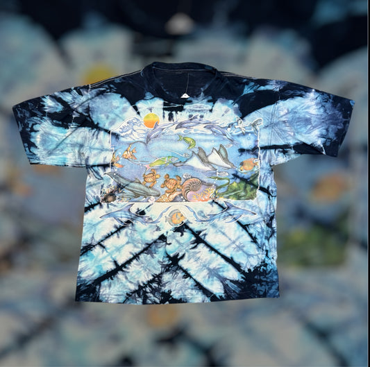 90’s Liquid Blue All Over Print Tee