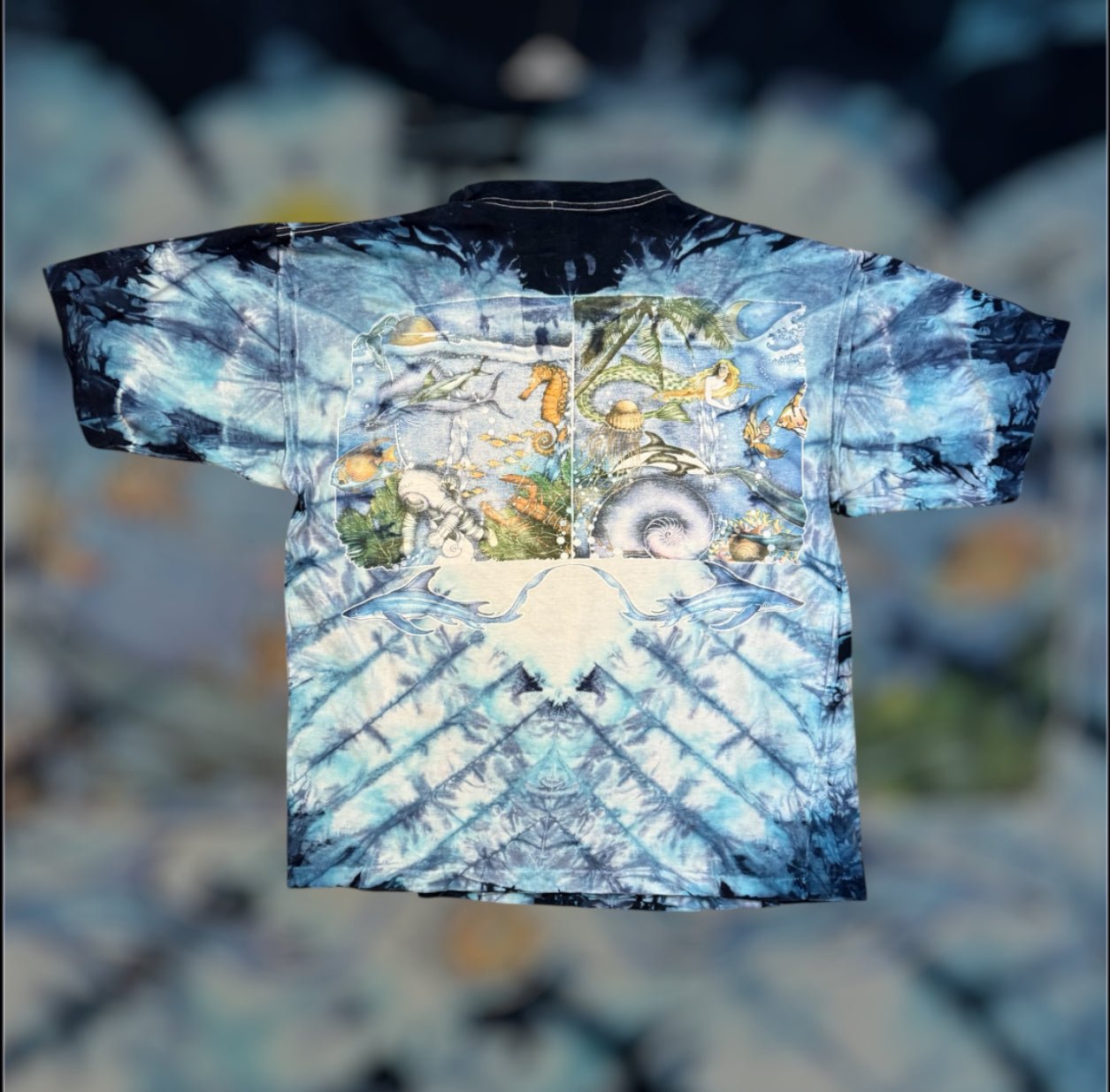 90’s Liquid Blue All Over Print Tee