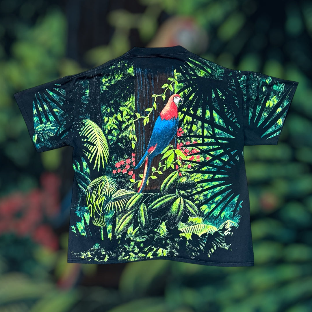 Vintage All Over Print Parrot Tee