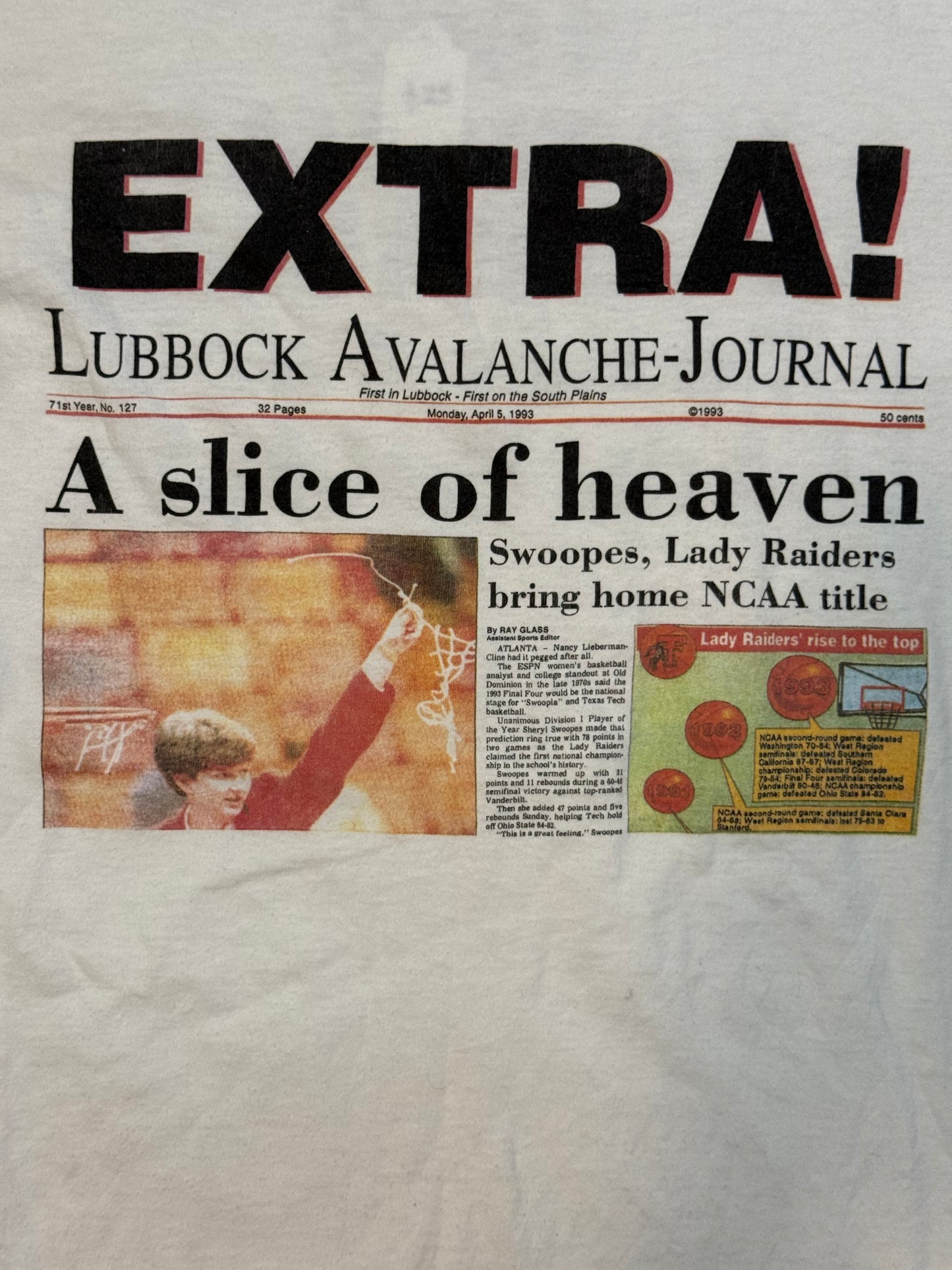 1993 Texas Tech Women’s Basketball Champions Tee