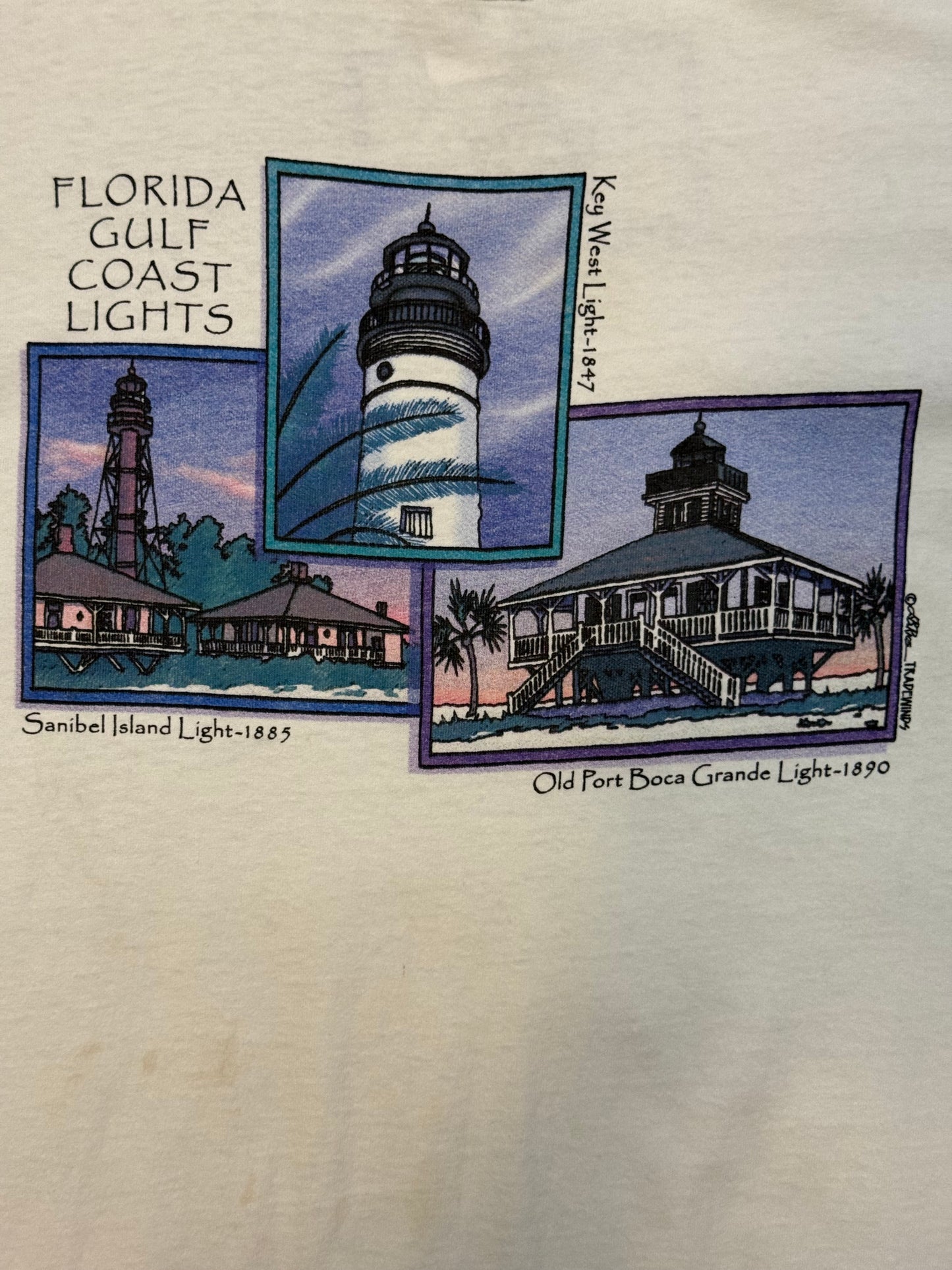 1990’s Florida Gulf Coast Lighthouses Tee
