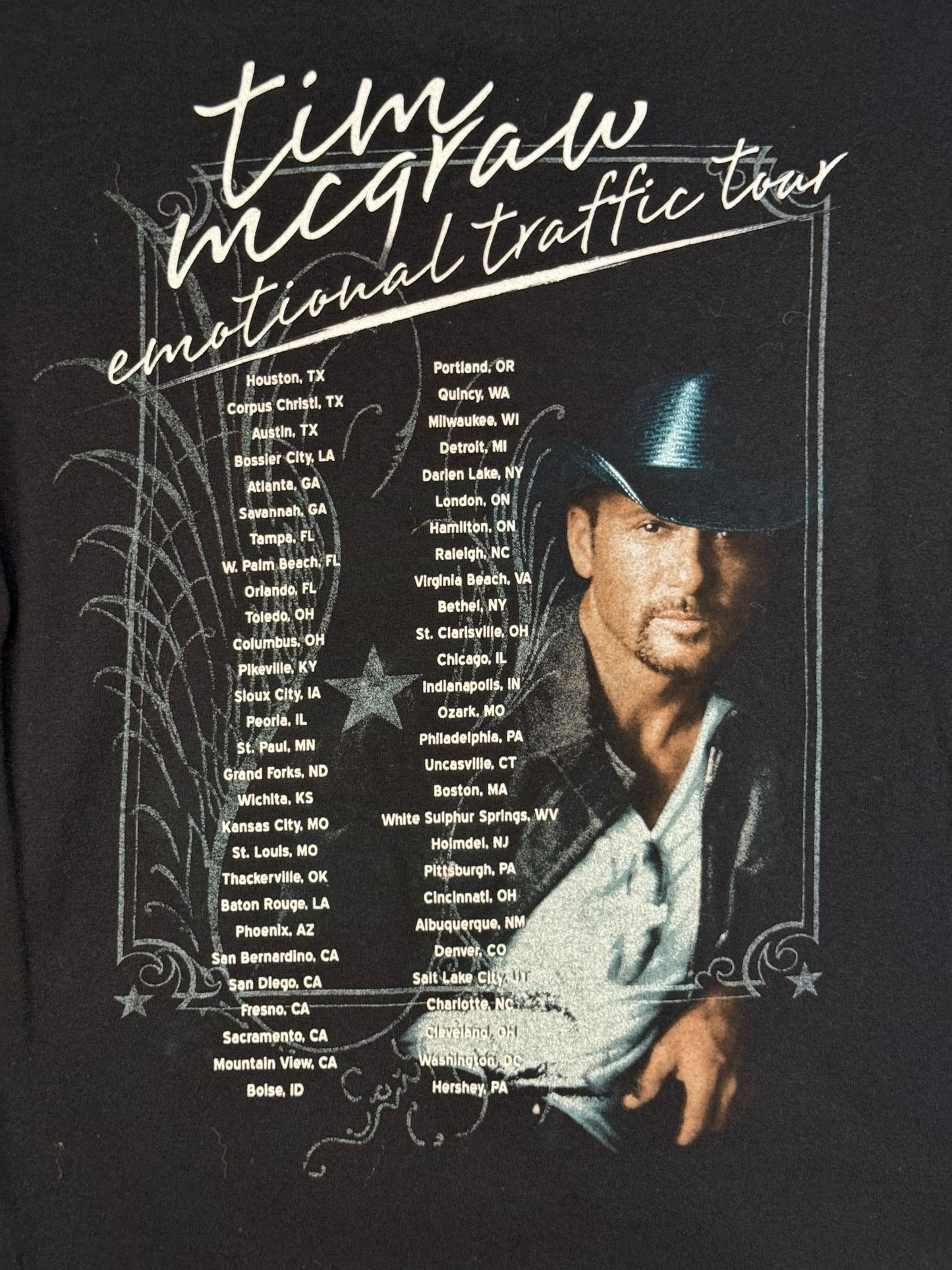 2011 Tim McGraw Emotional Traffic Tour Tee