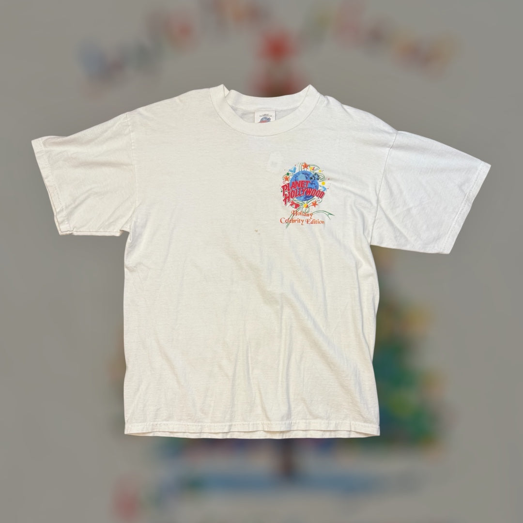 1996 Planet Hollywood Christmas Tee